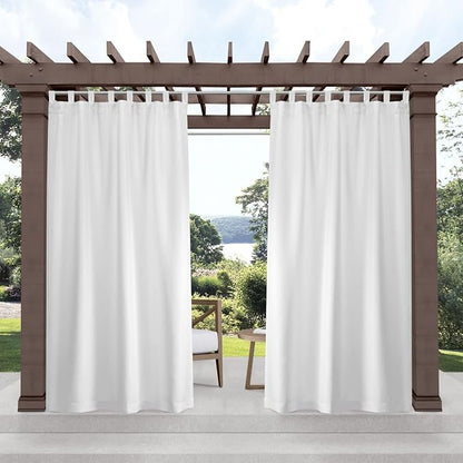 Exclusive Home Cabana Solid Indoor/Outdoor Light Filtering Hook-and-Loop Tab by TownCountryLiving