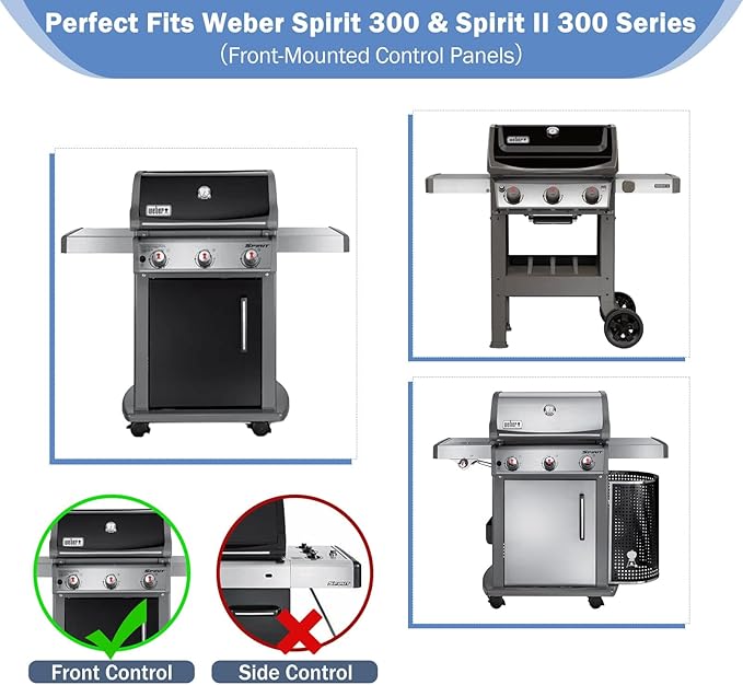 Criditpid Grill Replacement Parts for Weber GS4 Spirit 2 Grill Parts, 7636 Flavorizer Bars & 7638 Grill Grates Kit for Weber Spirit 300 and Spirit II 300 Series E310 E320 E330 S310 S320 S330 Grills.