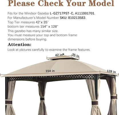 SCOCANOPY Light Beige Replacement Top - Image 2
