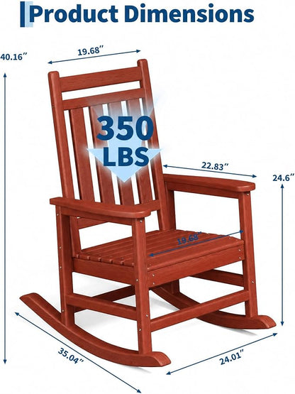 HDPE Rocking Chair Outdoor Set of 2 - Image 2