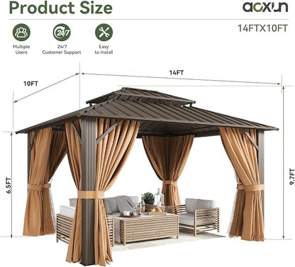 Aoxun Gazebo 14x10 Hardtop Gazebo - Image 2