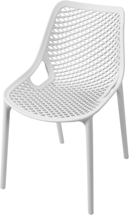 4 Pack Outdoor Patio Chairs, Plastic Dining Chairs, No Assembly, Plastic Chairs - Image 8