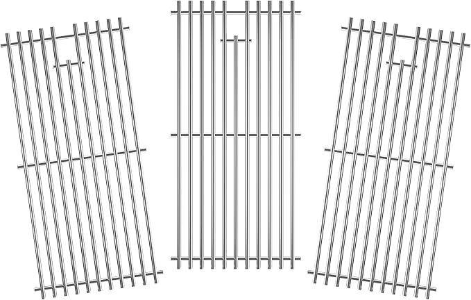 Grill Grates for Charbroil Advantage 4 Burner 463343015 463344015 463344116 463240015 Gas2coal 463340516, Replacement Parts for CharBroil G460-0500-w1, G530-b700-w1, 16-15/16inch, Stainless Steel