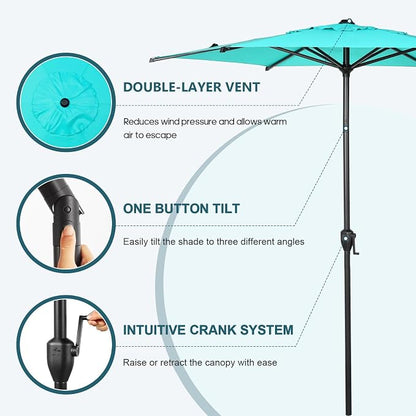 Abba Patio 7.5FT Lyon Outdoor Patio Umbrella Outdoor Table Umbrella - Image 2