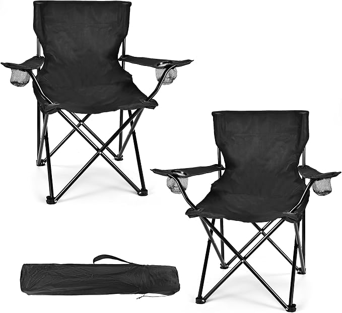 WEIDIORME 2 Pack Lightweight Camping Chairs by WEIDIORME