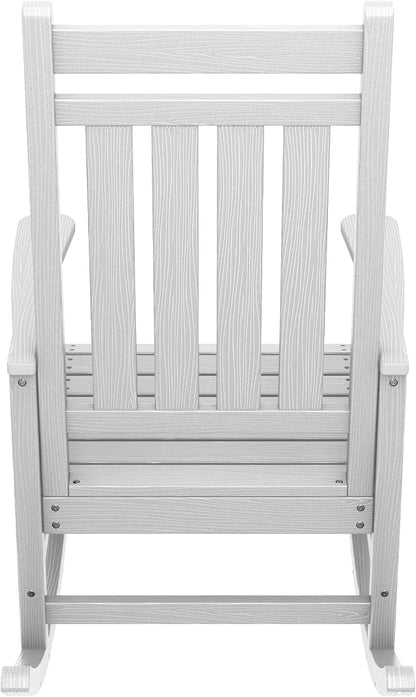 SERWALL Outdoor Rocking Chair Set of 2, Adult HDPE Rocking Chair, Oversized - Image 10
