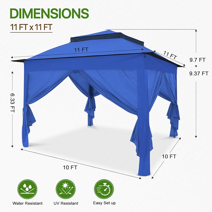 COOS BAY 11x11 Pop Up Gazebo - Image 3