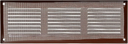 Repa Market 12x4 Inch Air Vent Cover/Brown Galvanized Steel Louvered Grill Cover with Mesh Screen/Wall or Ceiling Vent/Durable Flush Mount HVAC Register for Indoor and Outdoor Ventilation