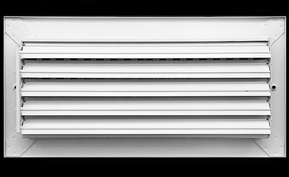 14"w X 6"h Adjustable AIR Supply Diffuser - HVAC Vent Cover Sidewall or Ceiling - Grille Register - High Airflow - White [Outer Dimensions: 15.75"w X 7.75"h]