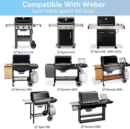 Full-Size Griddle Inserts for Weber Spirit 300 Spirit II 300 Series, Flat Top Griddle Plate for Spirit E-310, E-320, S-310, S-320 Spirit II E/S-310 E/S-320 Series, Replacement for Weber 6787
