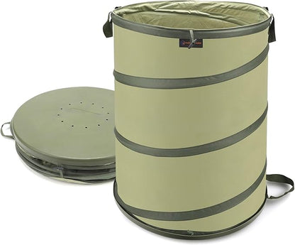 YUDI & GARDEN 45 Gallon Hard Bottom Collapsible Garden Bag, Collapsible Trash Can, Camping Trash Can, for Collecting Weeds or Leaf or Party and Yard Waste