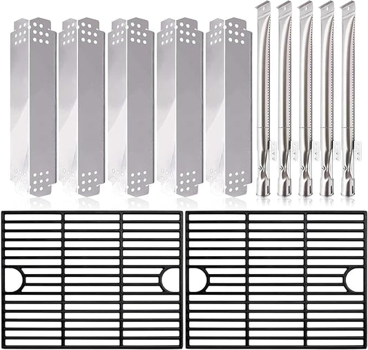 Grill Replacement Parts for Nexgrill 5 Burner 720-0888N, 720-0888, 4 Burner 720-0830H, 720-0783E. Cooking Grates, Grill Burner Tubes, Heat Plates and Igniters Accessories for Home Depot Nexgrill Parts