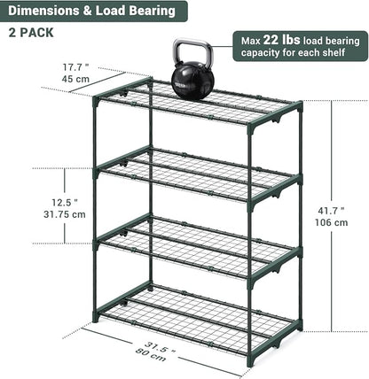 Ohuhu Plant Greenhouse Shelves 4 Tier 2 Pack Extra-Wide Stable Green House - Image 3