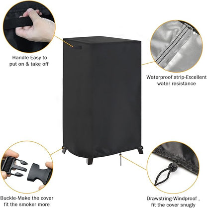 Smoker Cover Fit for Pit Boss 3-Series Gas Vertical Smoker, Waterproof Grill BBQ Cover Vertical Smoker Covers - 23" D x 22" W x 47" H