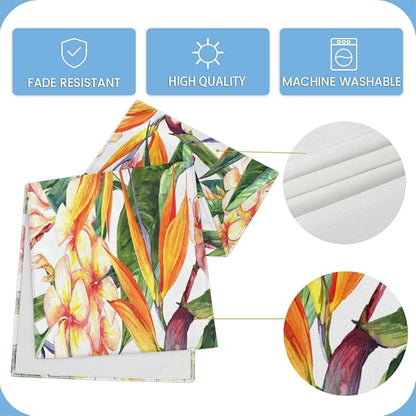 Tropical Exotic Flowers Bird Paradise Table Runner Kitchen Dining Table Runner 13*60in Table Center Decor for Indoor Outdoor Home Holiday Party
