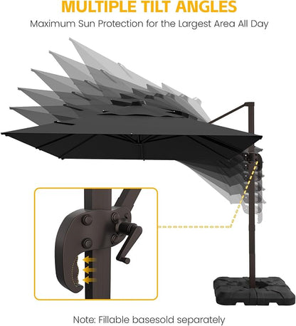 9x12 FT Patio Cantilever Umbrella - Image 4