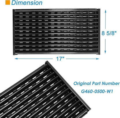17" Grill Grate for Charbroil Performance TRU-Infrared 450 3-Burner 463370719 463371719 463371116 463371316 463371716, Porcelain Steel Emitter for Charbroil Grill Replacement Parts