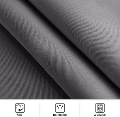 Outdoor Waterproof Curtains for Patio W100 x L84 Inch Grey, 1 Panel | Extra - Image 7