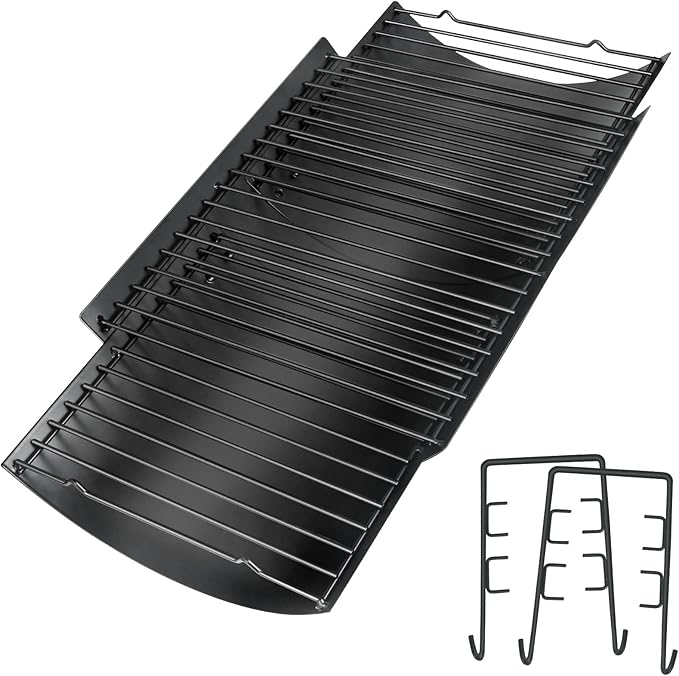 Adjustable Ash Pan for Chargriller Charbroil Grill Charcoal Tray Metal Ash Drip Trays Catcher 23.62" to 35.43" 1224 1324 2121 Fire Grate for Oklahoma Joe Royal Gourmet Replacement Parts