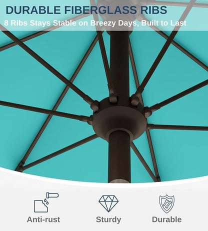 9FT Auto-Tilt Patio Umbrella|Outdoor Market Table Umbrella - Image 4