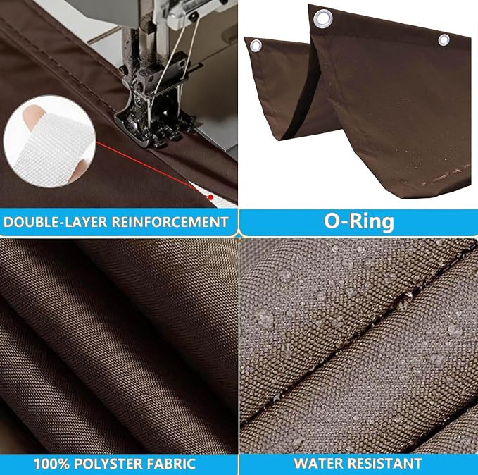 Retractable Wave Sun Shade Sail 7' x 19' Waterproof Pergola Shade Cloth Cover - Image 3