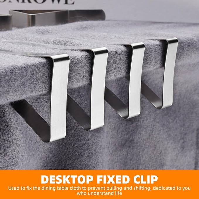 12 Pack Tablecloth Clips - Heavy Duty Picnic Table Clips, Stainless Steel Table Cloth Cover Clamps, Table Cloth Holders Ideal for Restaurant Picnics Marquees Weddings Graduation Party (12)