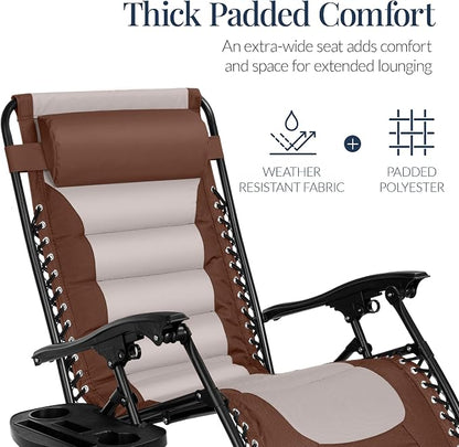 Best Choice Products Oversized Padded Zero Gravity Chair, Folding Outdoor Patio - Image 4