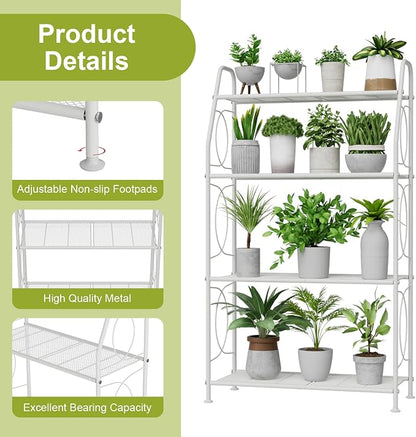 VyGrow Plant Stand, 4 Tier Plant Shelf - Image 5
