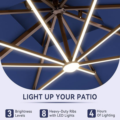 10x13FT Cantilever Patio Umbrella - Image 4
