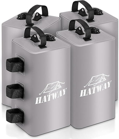 Canopy Water Weight Bag,88 LBS Water Tent Weights Set of 4 Leg Weights for Pop Up Canopy,Gazebo,Canopies,Tent-4 * 10L-Gray