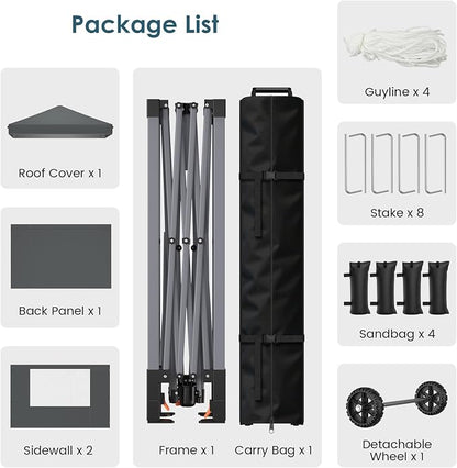 Raynesys 10x10ft Pop Up Canopy Tent - Image 6