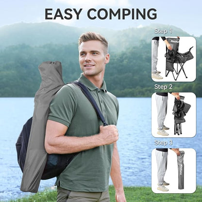 Nazhura 2 Pack Outdoor Camping Chairs Folding/Foldable/Portable - Image 5