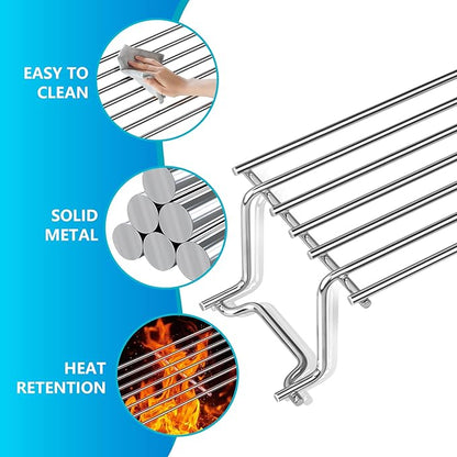 69866 Stainless Steel Warming Rack for Weber Spirit I & GS4 Spirit II 200 Series Spirit E210 S210 E220 S220 Gas Grill with Up Front Control Model (2013 and Newer),Replace for Weber 69866 67026