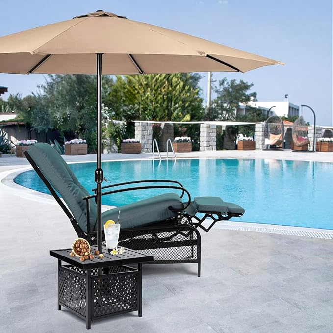 SUNCROWN Outdoor Recliner Chairs Patio Adjustable Relaxing Chair Outdoor Metal - Image 2