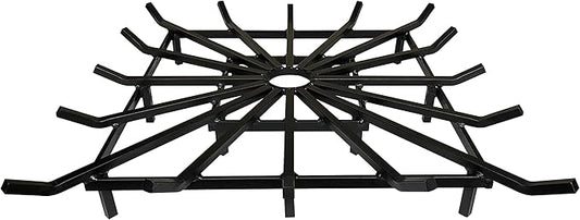 SteelFreak Super Heavy Duty Square Wheel Fire Pit Grate - Made in The USA (36 x 36 Inch)