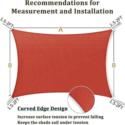 Shade&Beyond 16'x24' Sun Shade Sail Canopy Rectangle, UV Block Breathable - Image 5