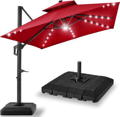 Best Choice Products 10x10ft Cantilever Patio Umbrella w/Base Included by Unknown