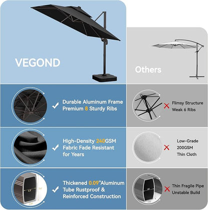 10x13 FT Patio Cantilever Umbrella - Image 3