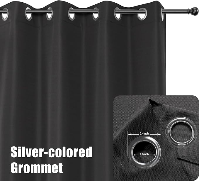 BONZER Outdoor Curtains for Patio Waterproof Thick Privacy | Grommet Light - Image 2