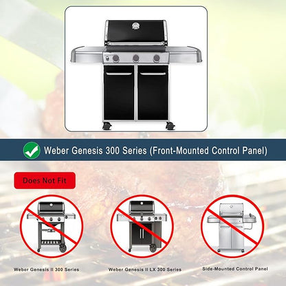 Heat Deflectors for Weber Genesis 300 Series Grills with Front Control Knob, Genesis S310 S320 S330 E310 E320 E330,13.26" Heat Deflectors for Weber 7620 7621 (7622 * 2, 304 Stainless Steel)