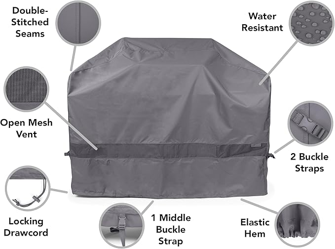 Covermates Grill Cover - Weather Resistant Outdoor Cover, Heavy Duty BBQ Covers for Large Outdoor Kitchen, Elite 300D Polyester, 70 Inch, Charcoal