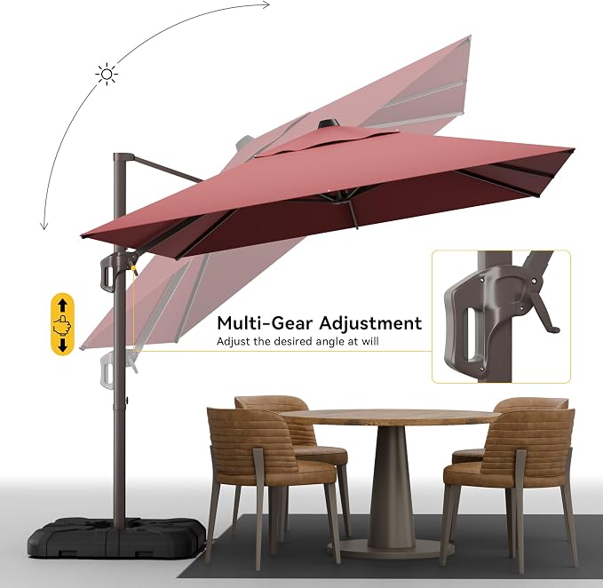 9x12 FT Cantilever Patio Umbrella - Image 3
