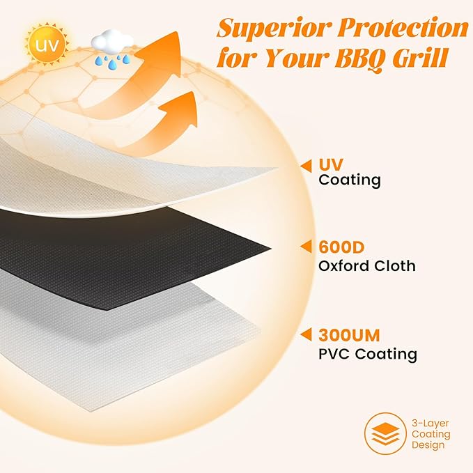 Grill Cover for Traeger Ironwood 885 BAC513 Wood Pellet Smoker Replacement Parts Full Length 600D Waterproof Outdoor BBQ Grills Covers