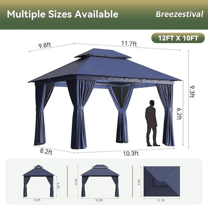 12'x10' Gazebo, Metal Frame Canopy - Image 2