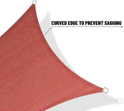 SUNNY GUARD Custom Size 5'x10' Terra Red Sun Shade Sail Rectangle UV Block Shade - Image 7