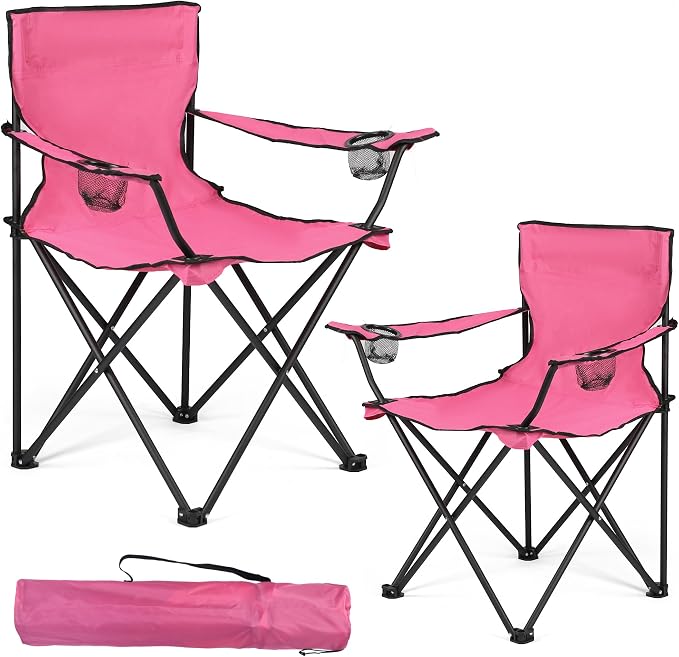WEIDIORME 2 Pack Lightweight Camping Chairs by WEIDIORME