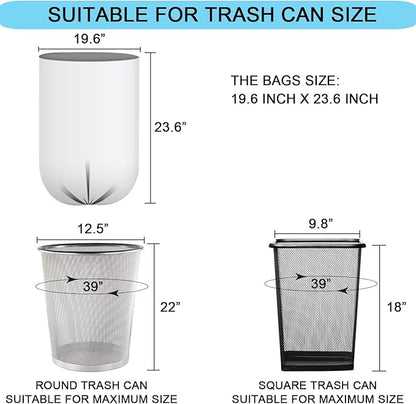 SOSOHOME 6 Gallon Trash Bags, Small Garbage Bags, Fits 5-6 Gallon Bins, Clear Wastebasket Trash Liners, 75 Counts
