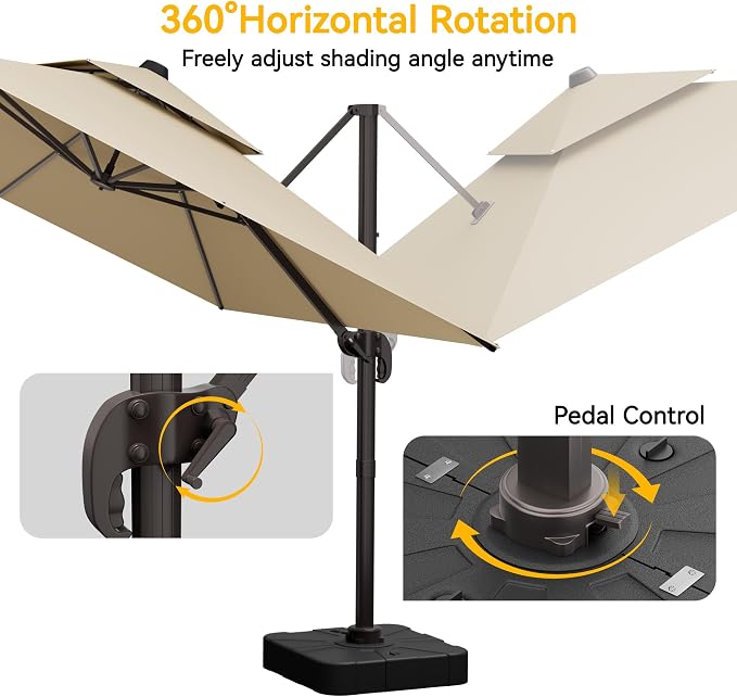 10x13 FT Patio Cantilever Umbrella - Image 6