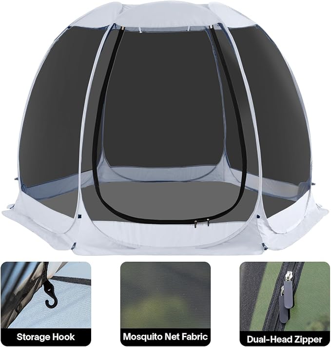 Alvantor Pop Up Screen House Tent, Instant Outdoor Gazebo - Image 7