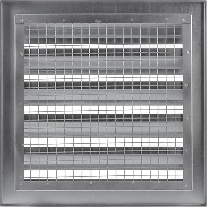 Vent Systems 12" x 12" Inch Galvanized Steel Industrial Gable Vent - Heavy-Duty Louvered Air Intake Exhaust Vent Cover – Outdoor Wall Vent HVAC Grille - Air Return Grille for House Wall Crawl Space